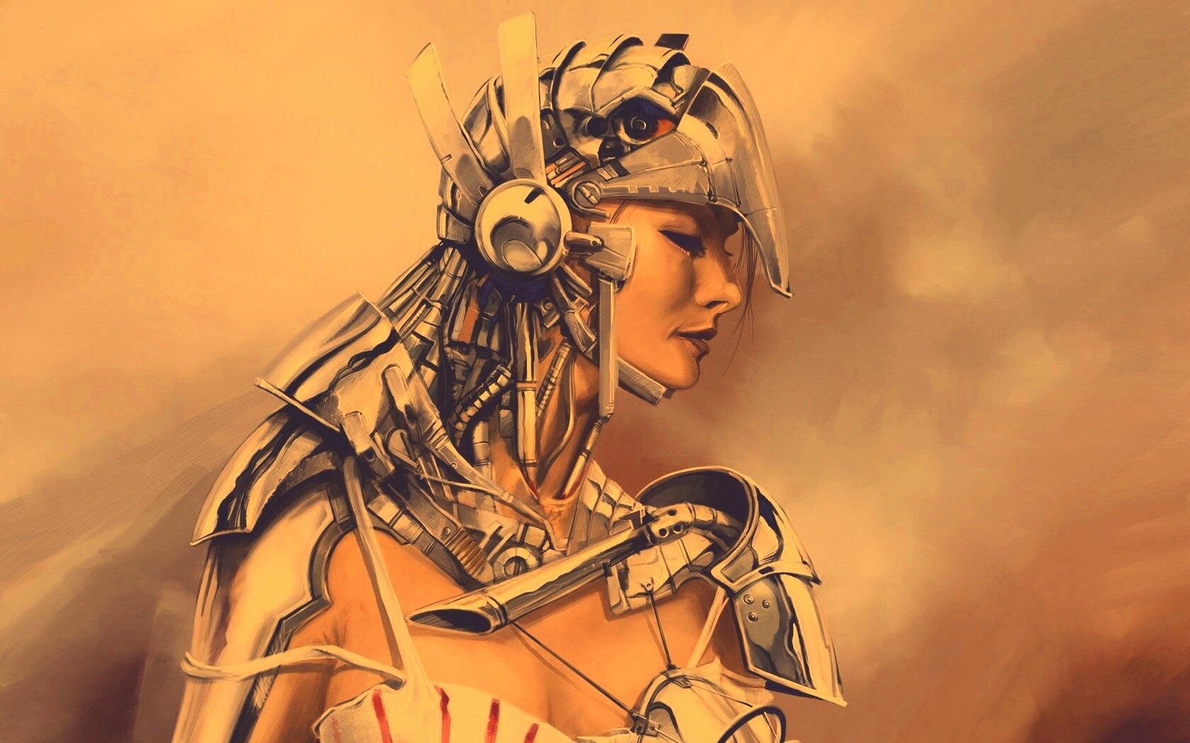 Девушка в силовой броне обои