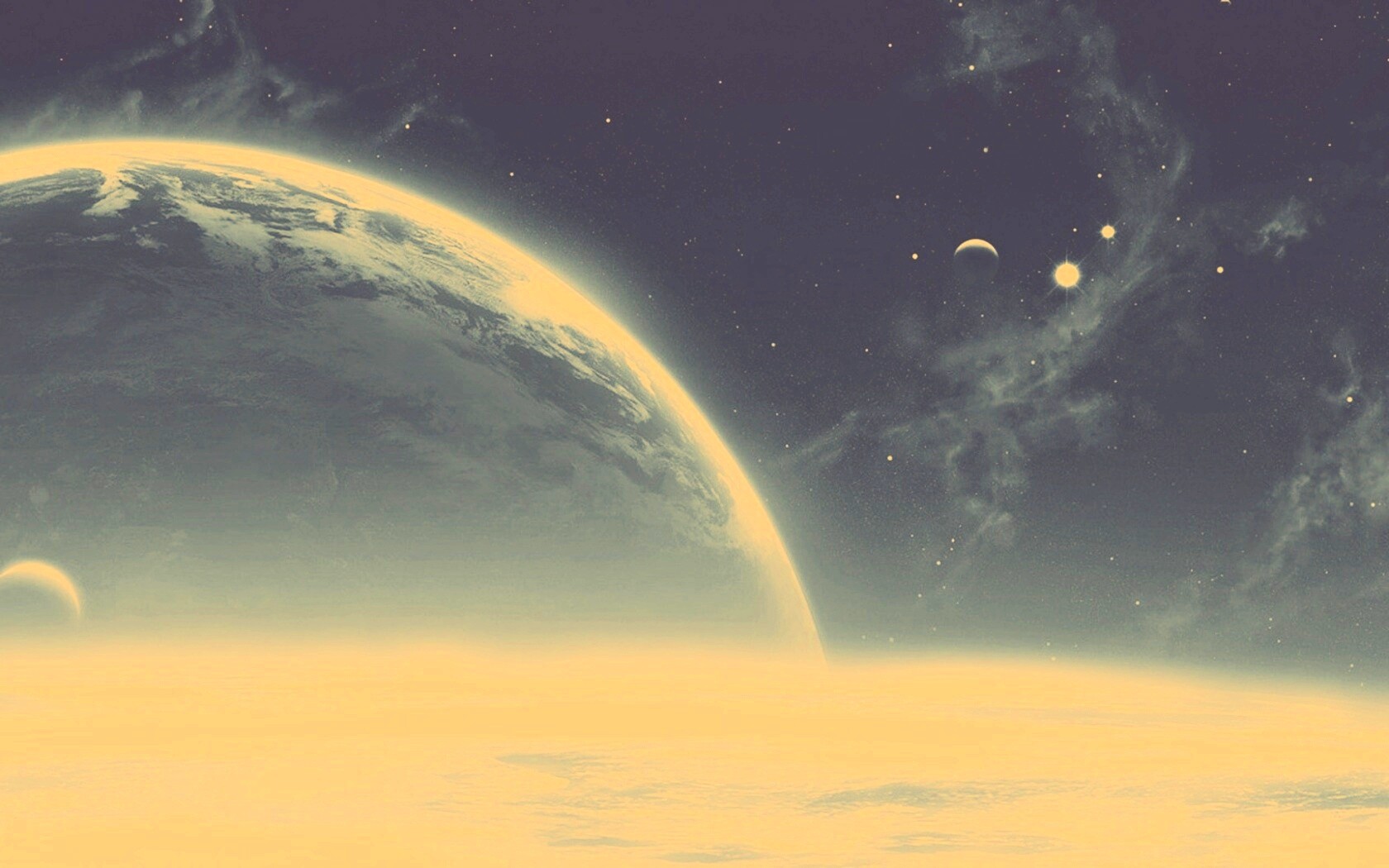 Планета за горизонтом обои