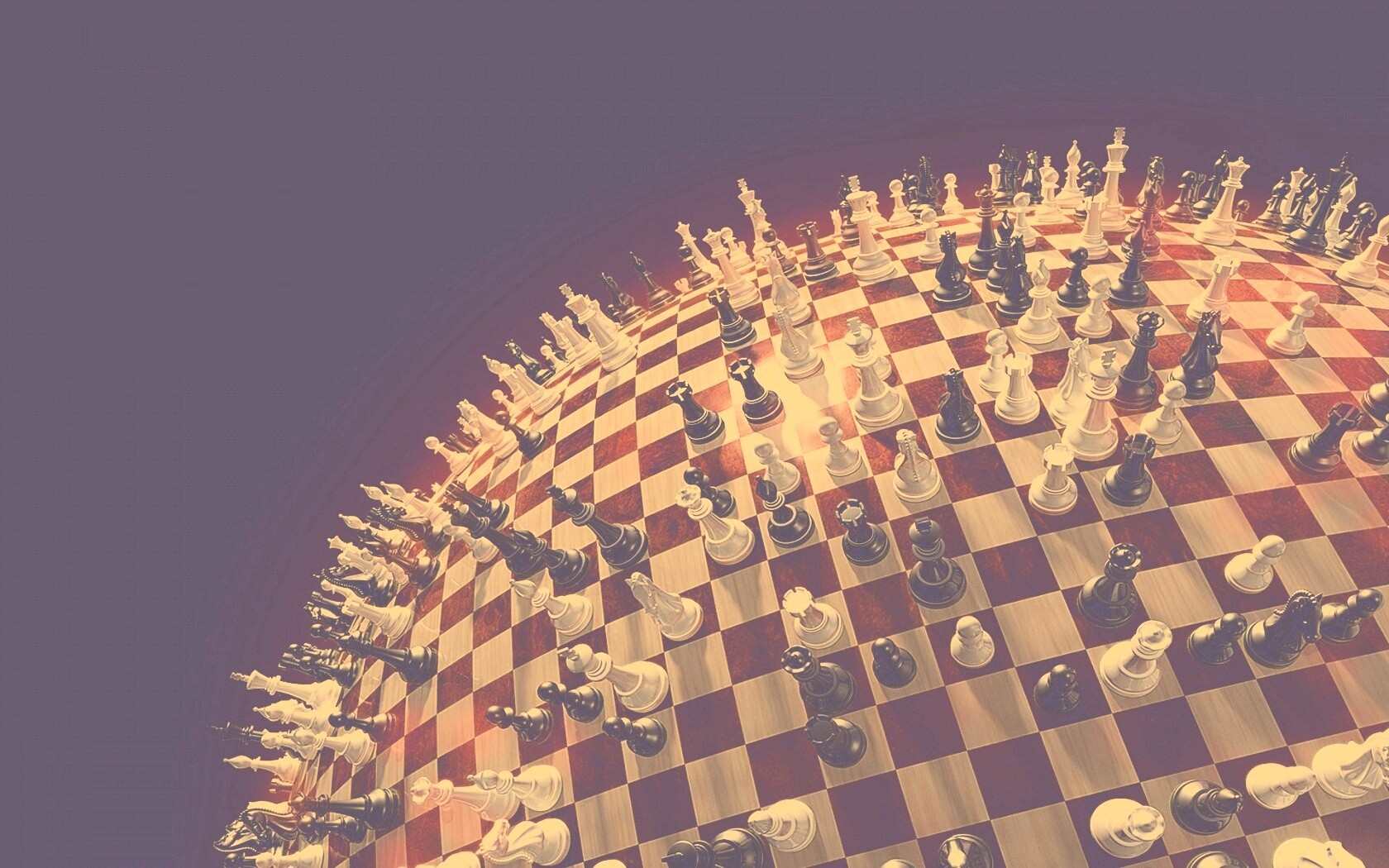 Сферическое шахматное поле обои