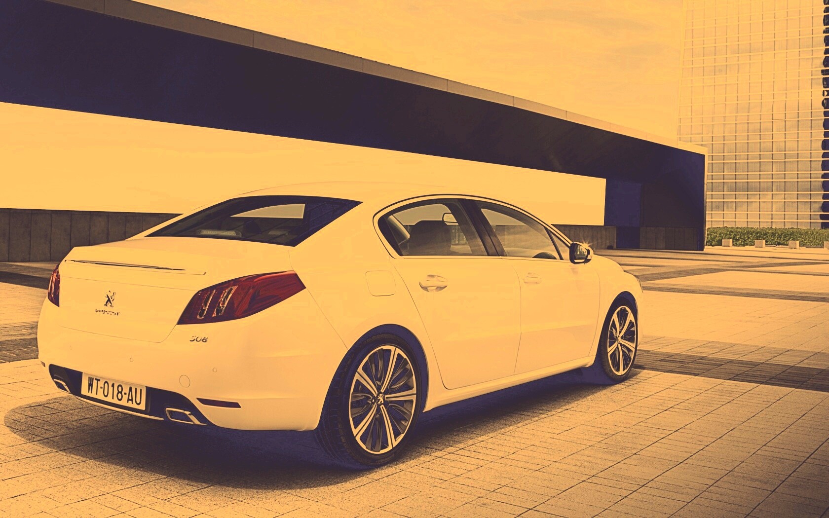 Пежо 308 на стоянке обои