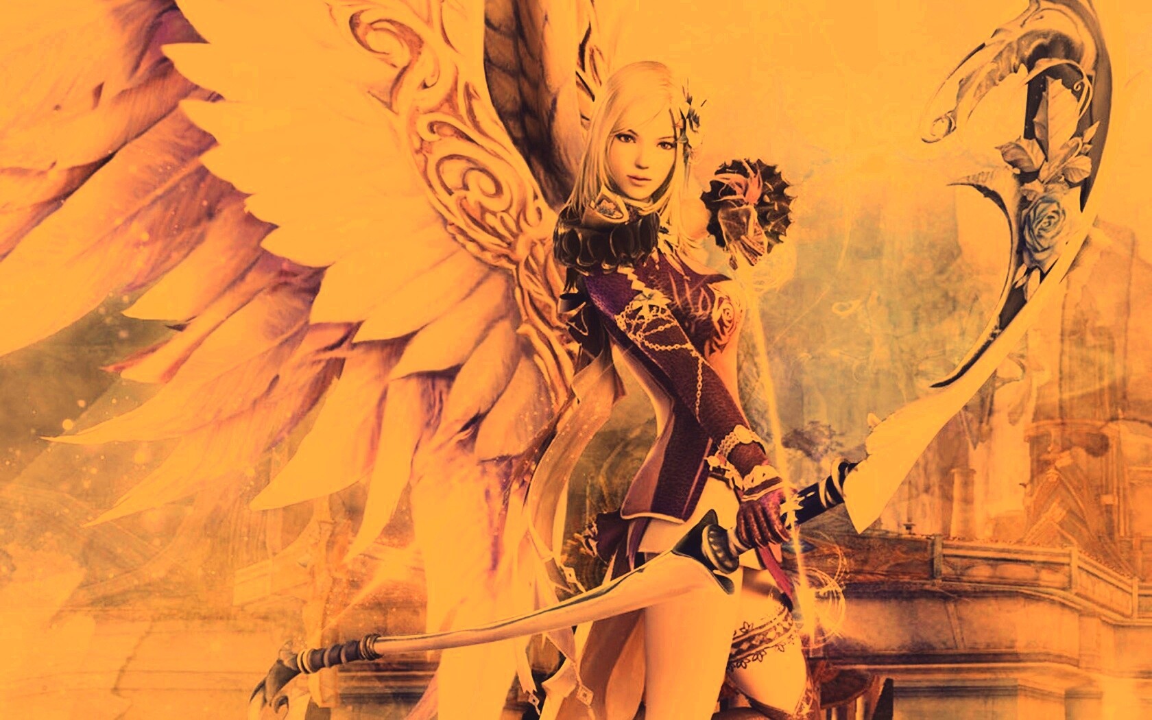 Эльфийка лучница из Aion обои