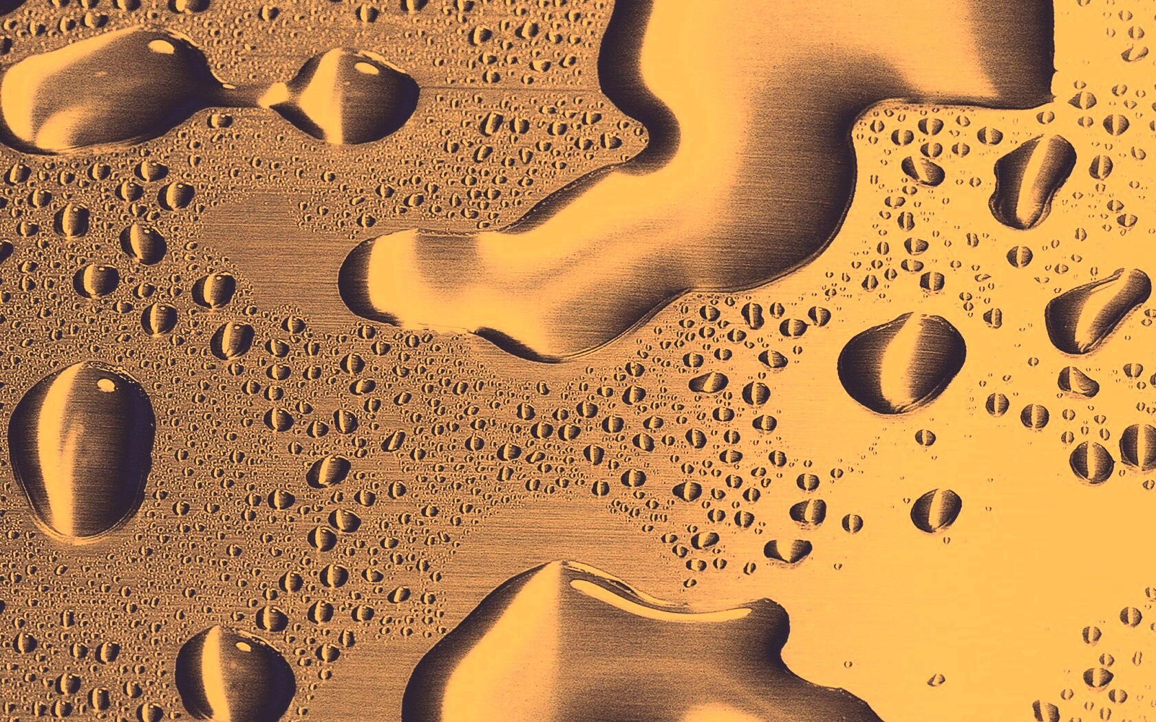 Вода на металлической поверхности обои