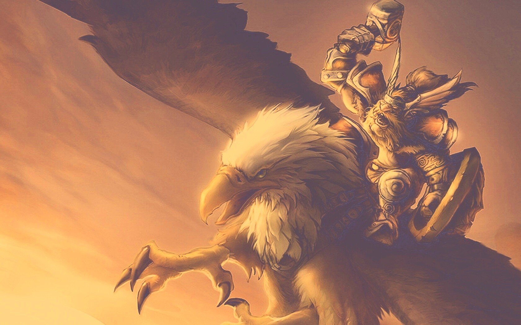 Грифоний всадник обои