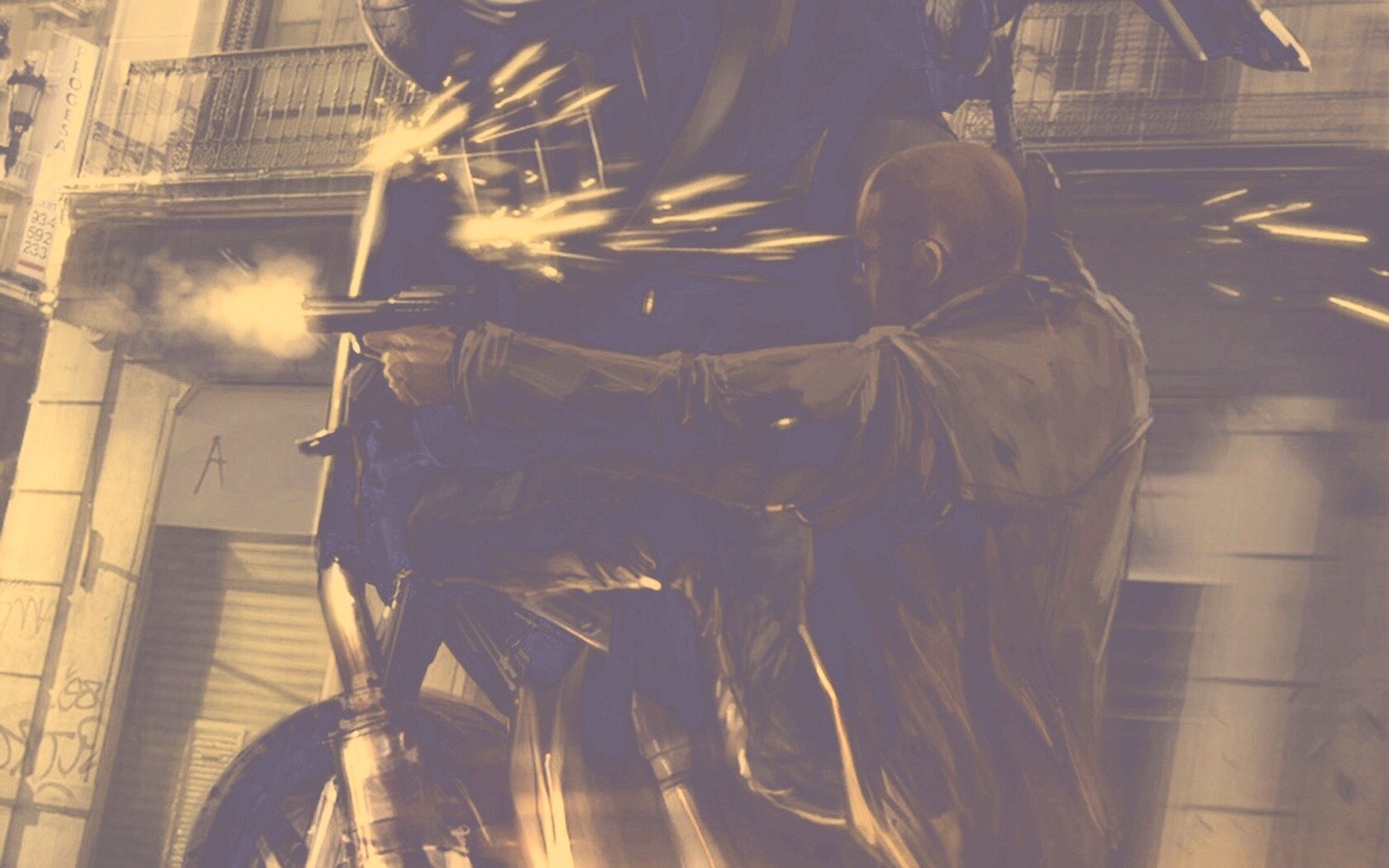 Негр на мотоцикле обои