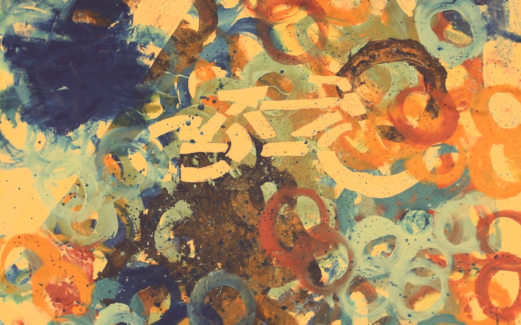 Рисованный через трафарет велосипед обои