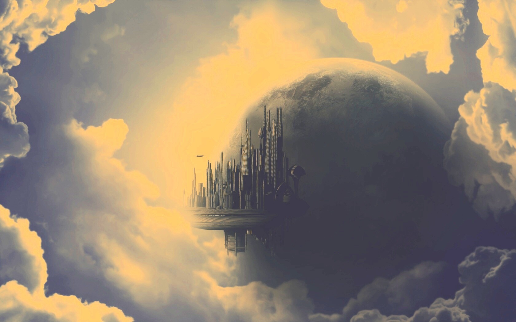 Небесный город обои