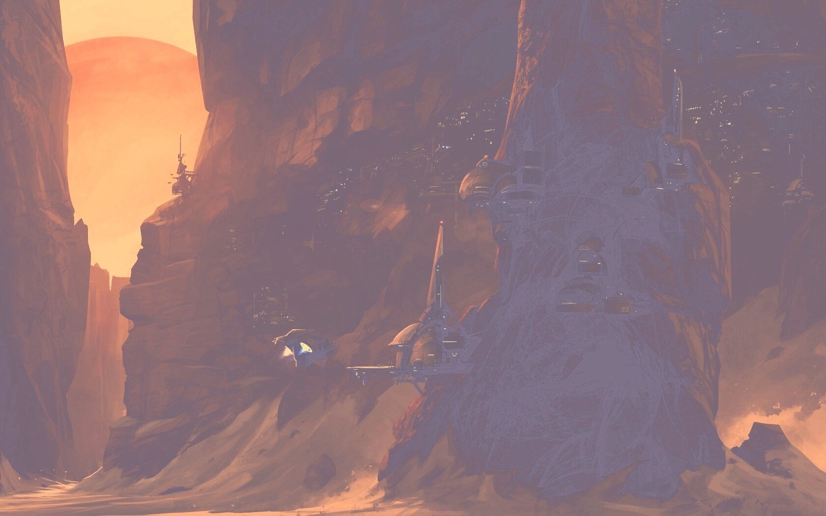 Красные горы обои