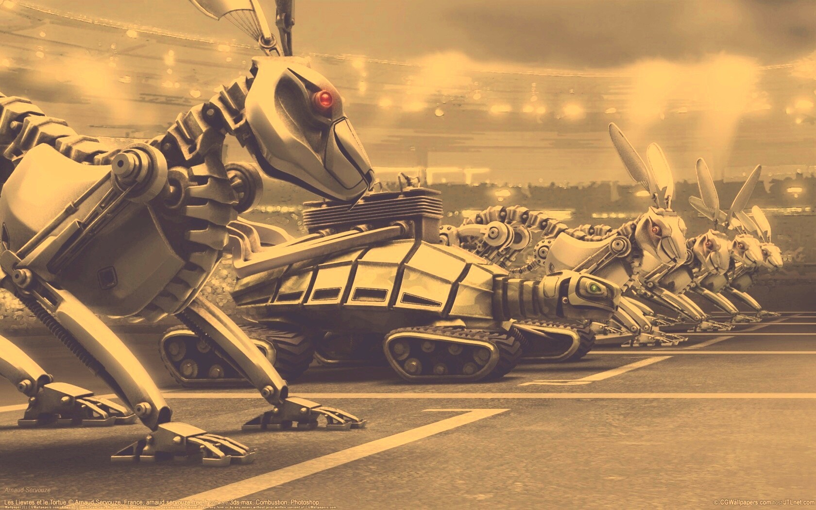 Роботы на старте обои