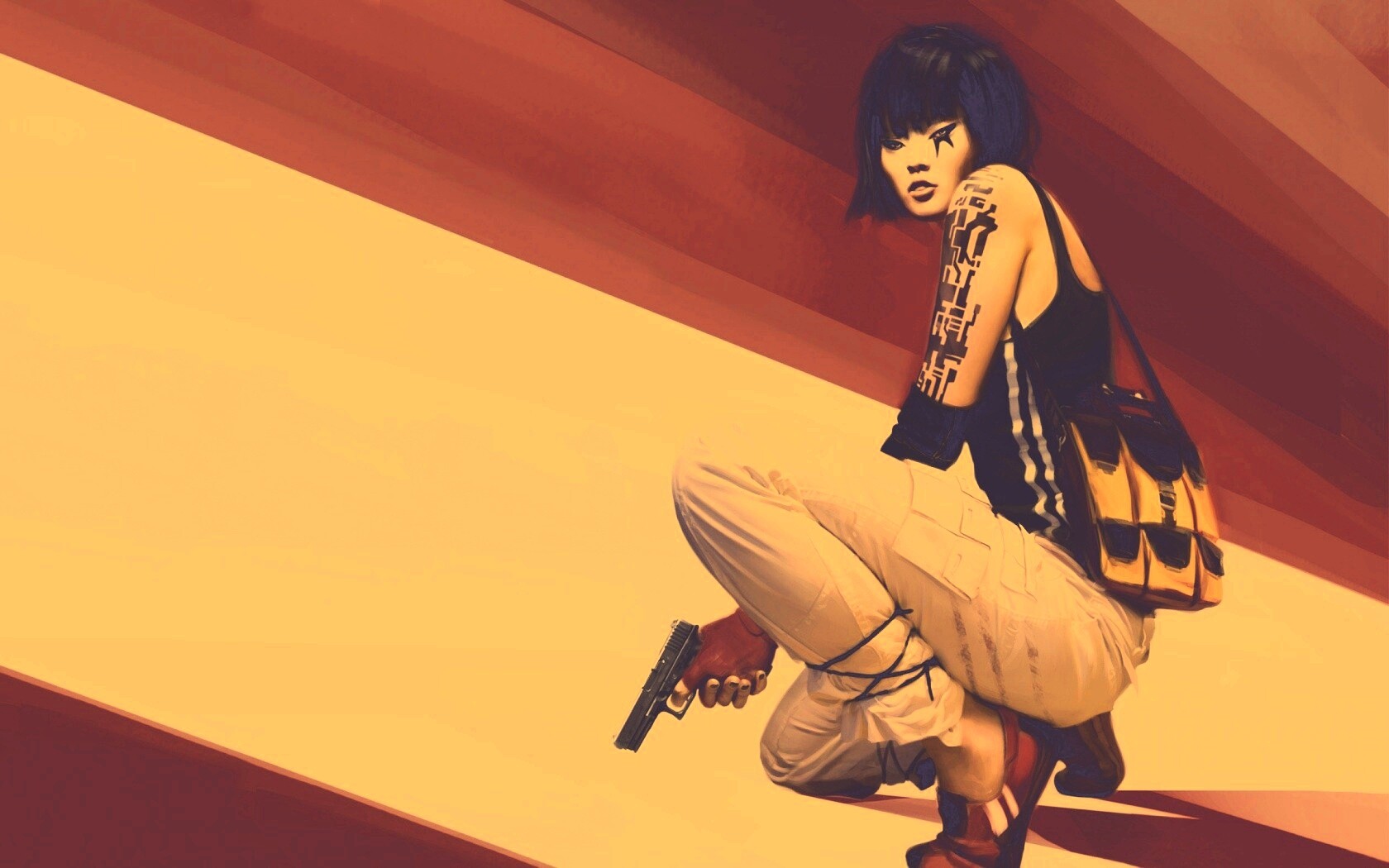 Фейт с пистолетом обои