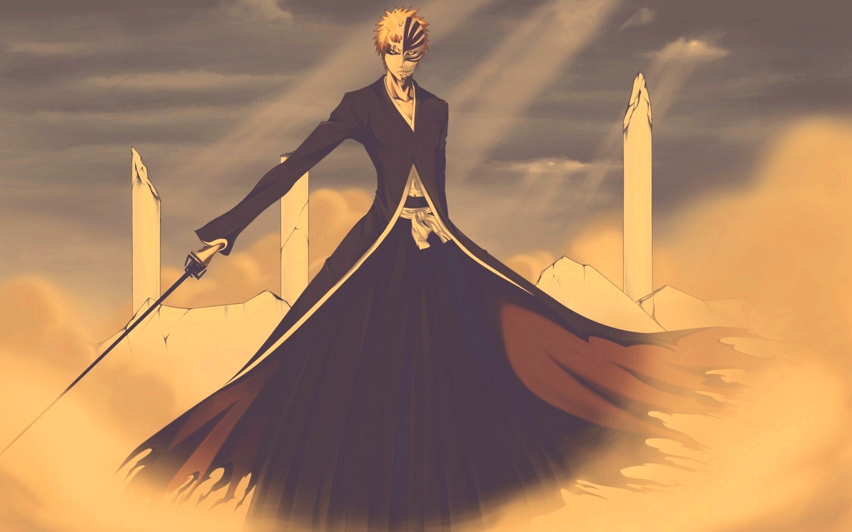 Хичиго в руинах обои