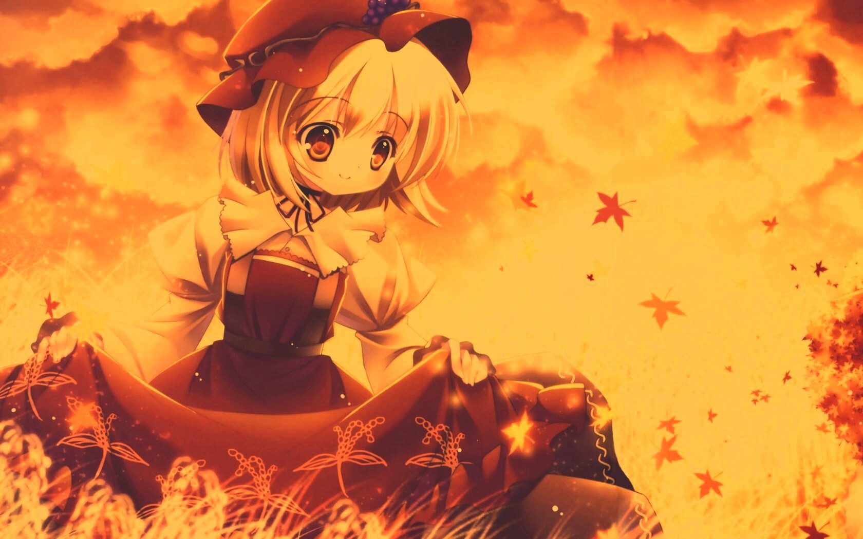 Девочка в поле обои