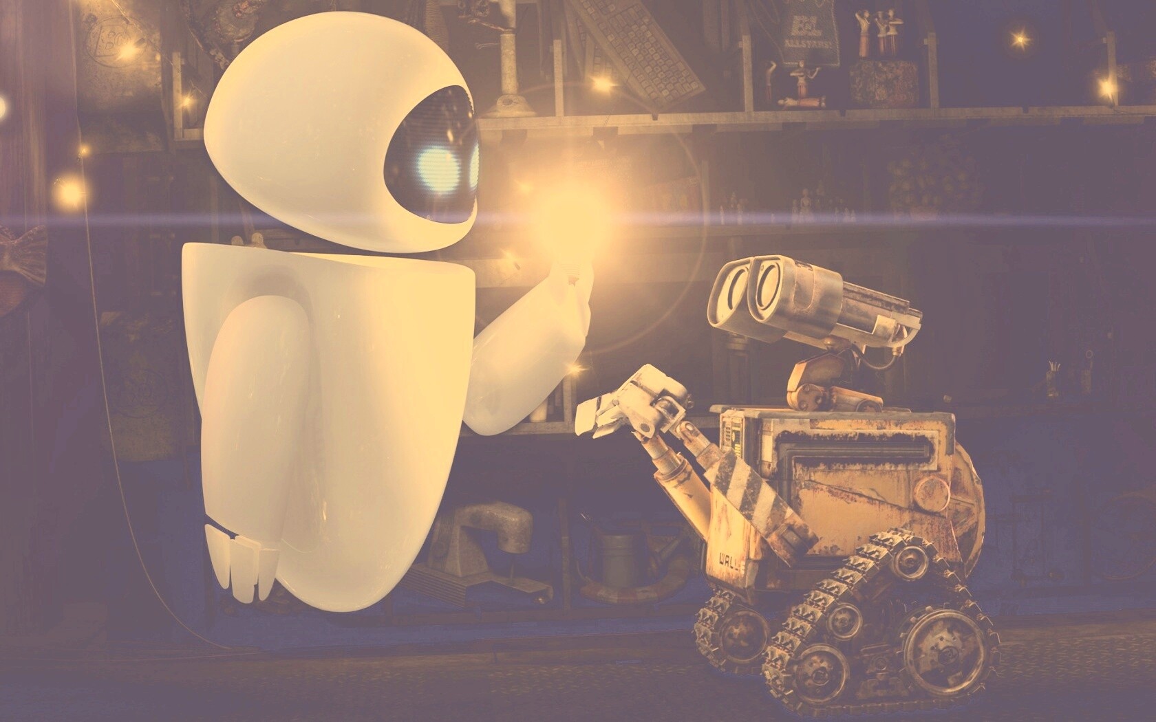 WALL-E и Ева обои