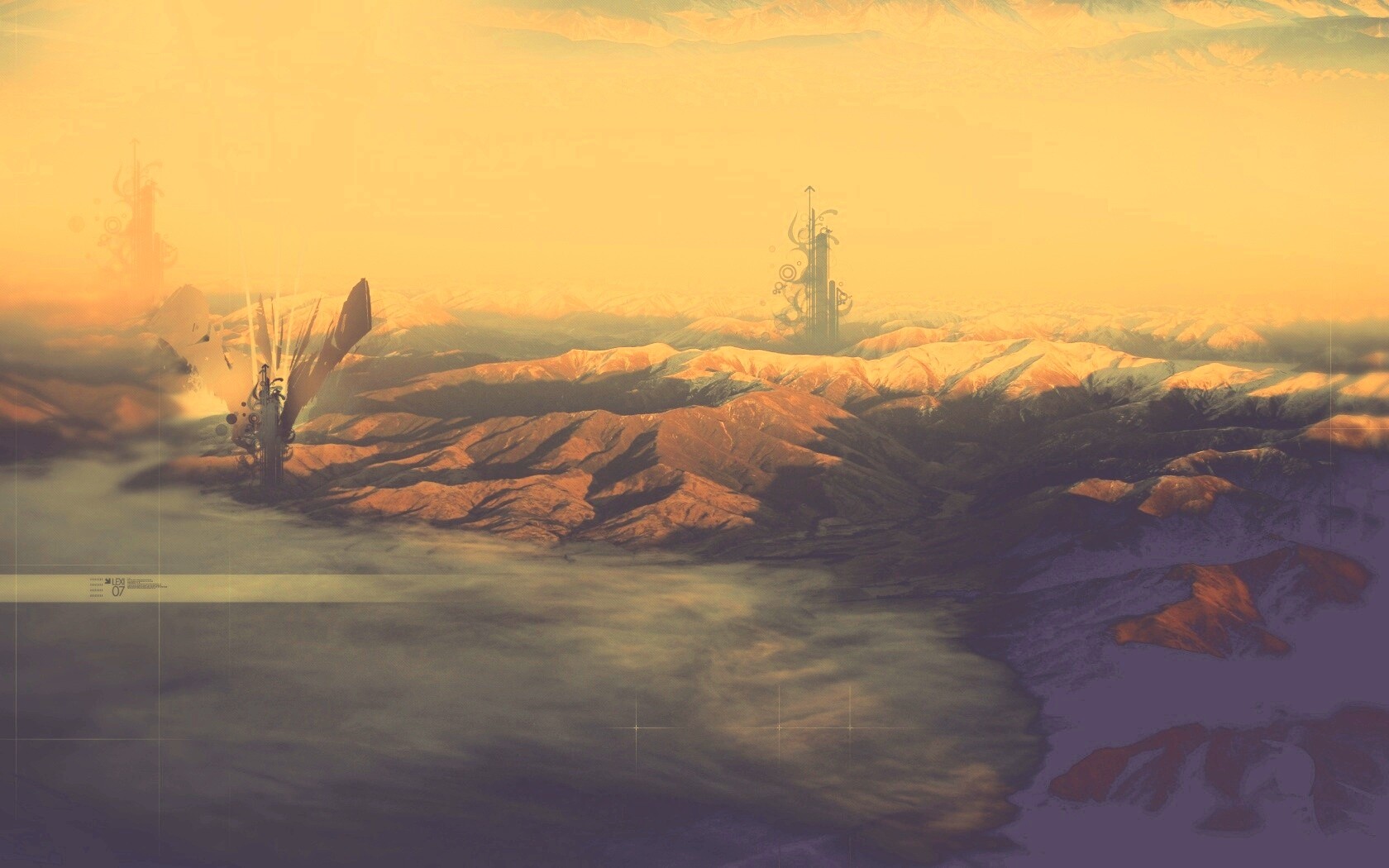 Горная абстракция обои