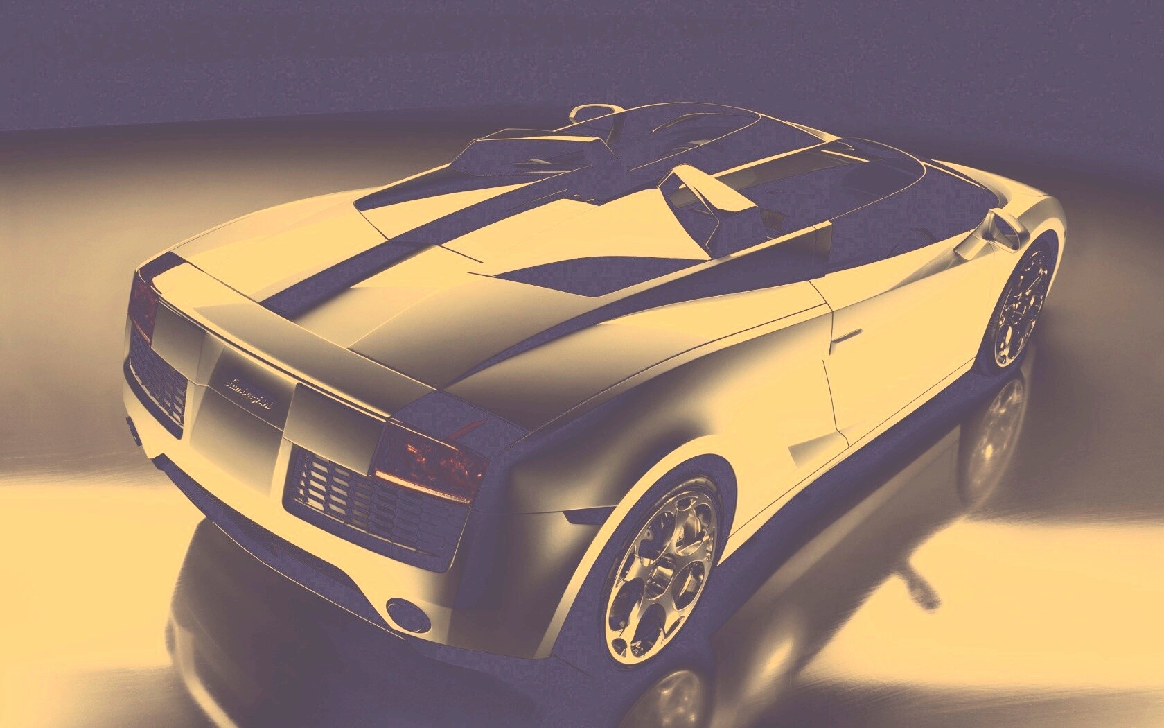 Светло-Серый Lamborghini (Сзади) обои