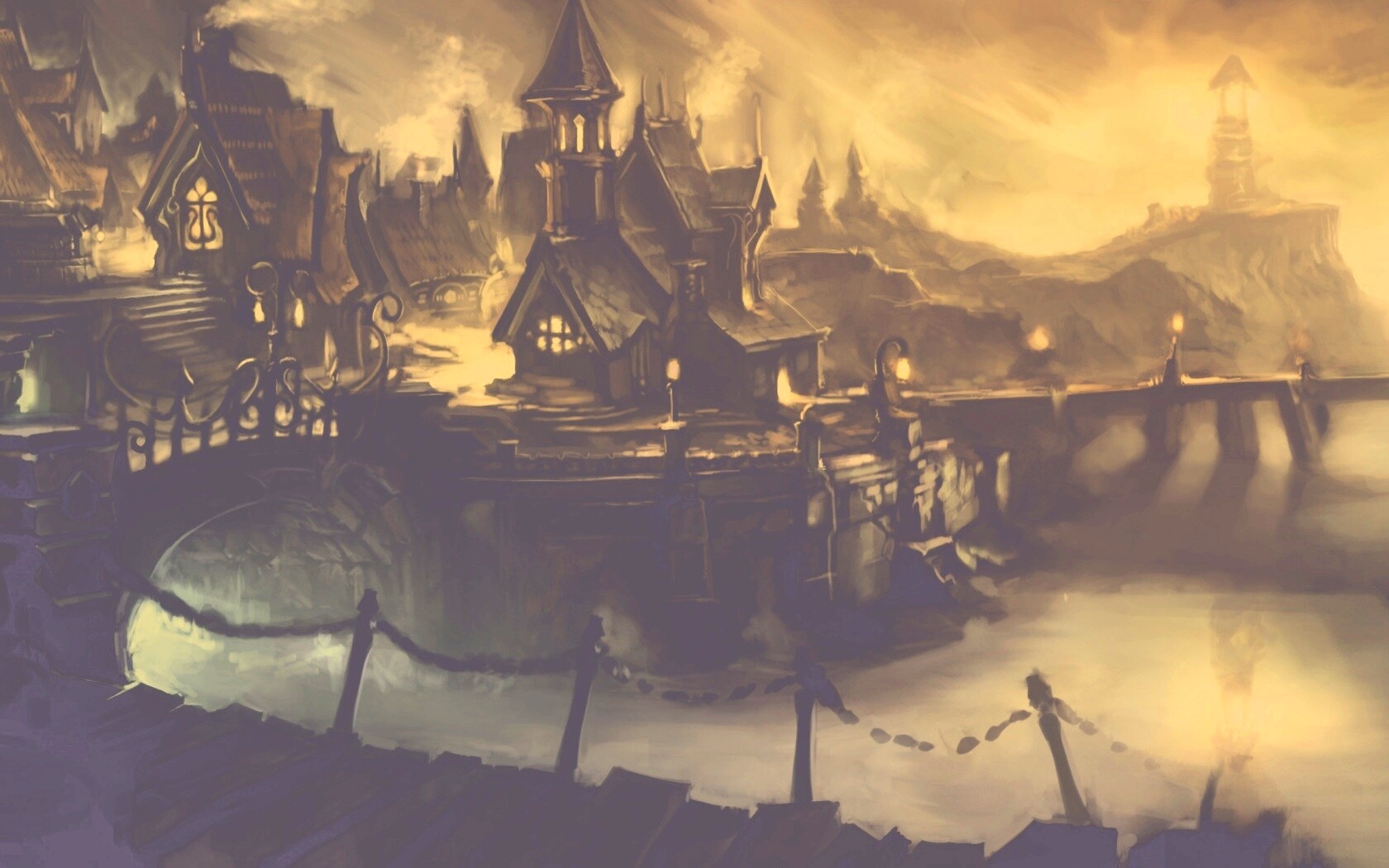 Волшебная деревня обои