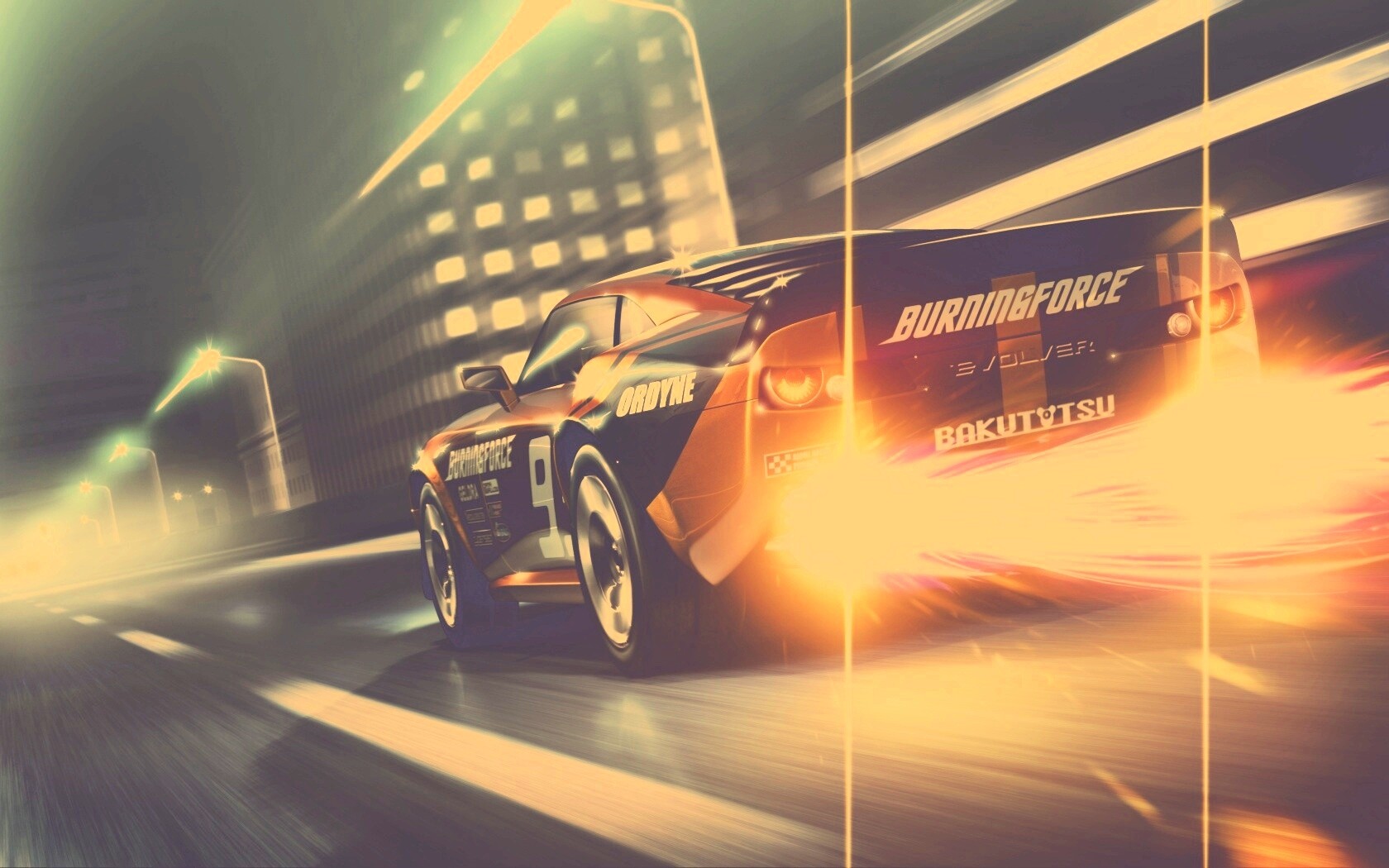 Ночное нитро обои