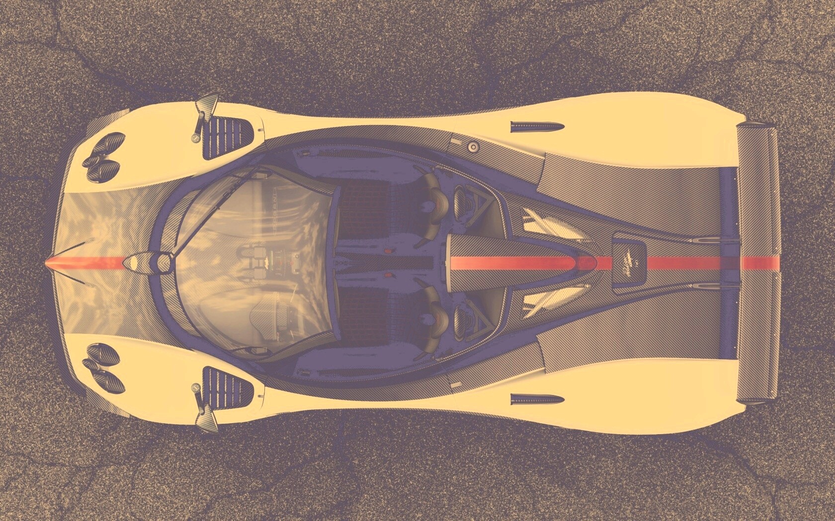 Пагани Зонда вид сверху обои