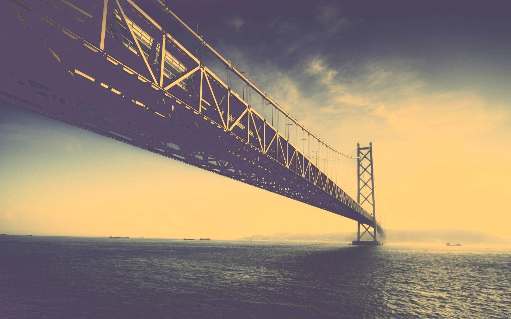 Мост Akashi Kaikyo в Японии обои