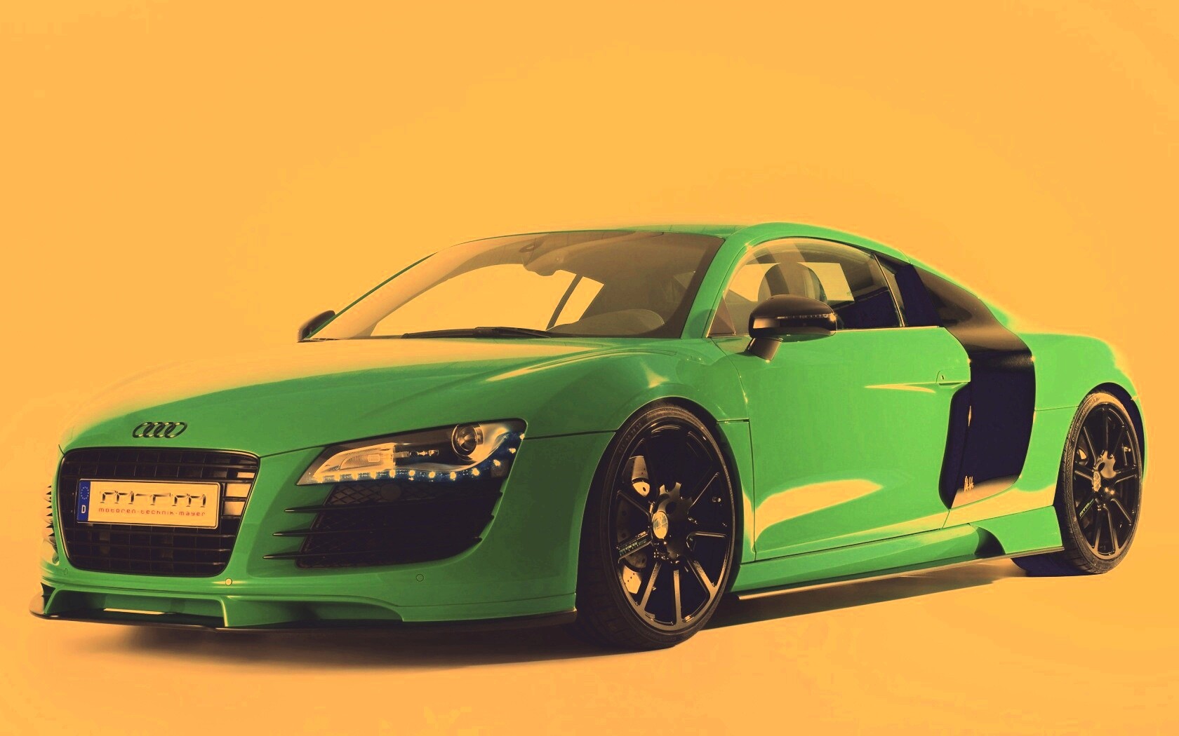Зелёный спорткар Ауди РС8 обои