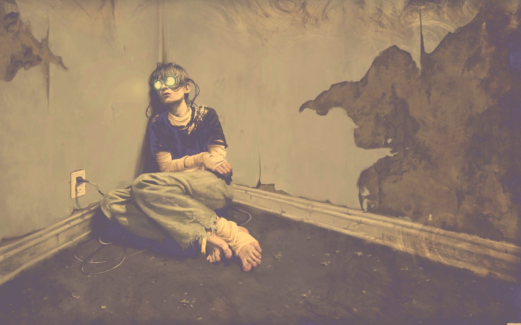 Потерянный в виртуальном мире обои