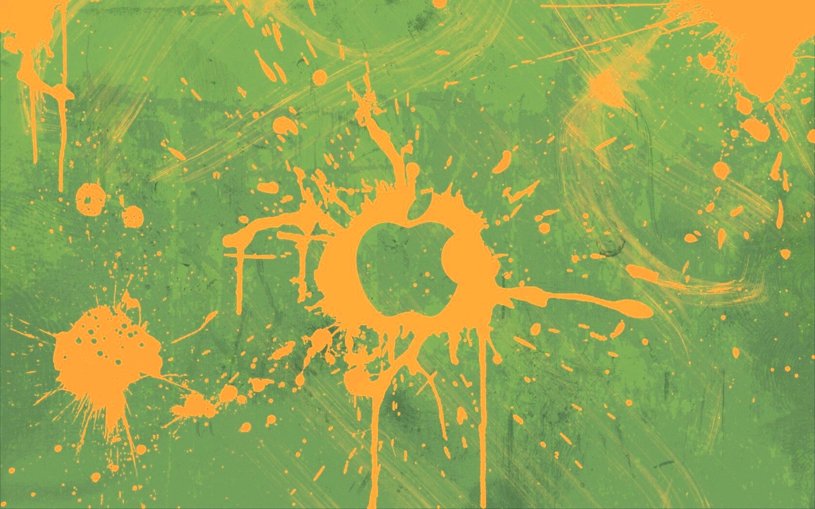 Яблоко в краске обои