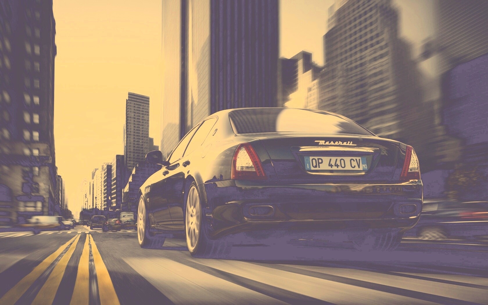 Maserati Quattroporte в городе обои