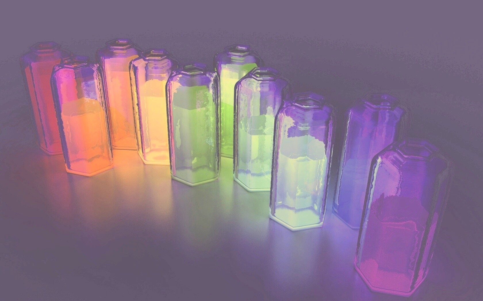 Баночки с цветными жидкостями обои