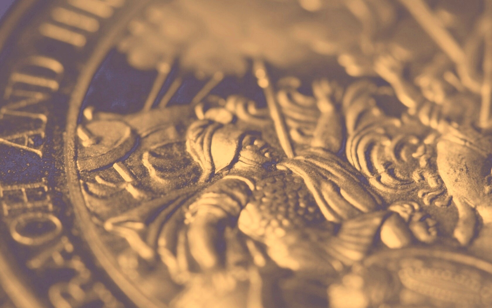 Монета в макро обои