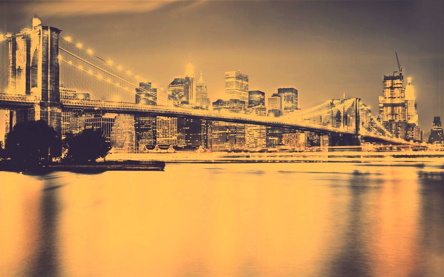 Огни ночного города обои