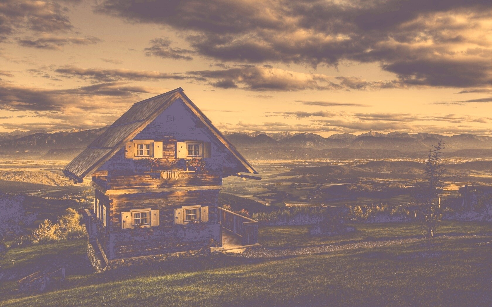 Старенький дом в Австрии обои