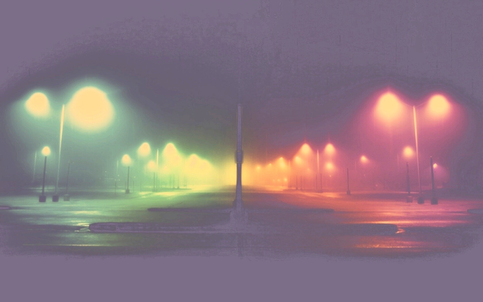 Радужные огни обои