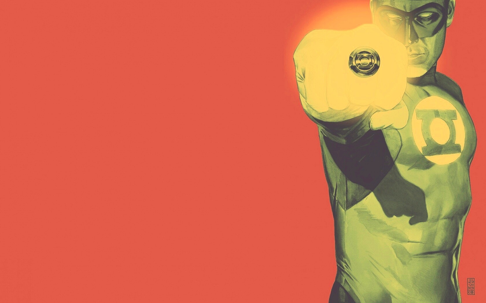 Зелёный фонарь рисунок обои