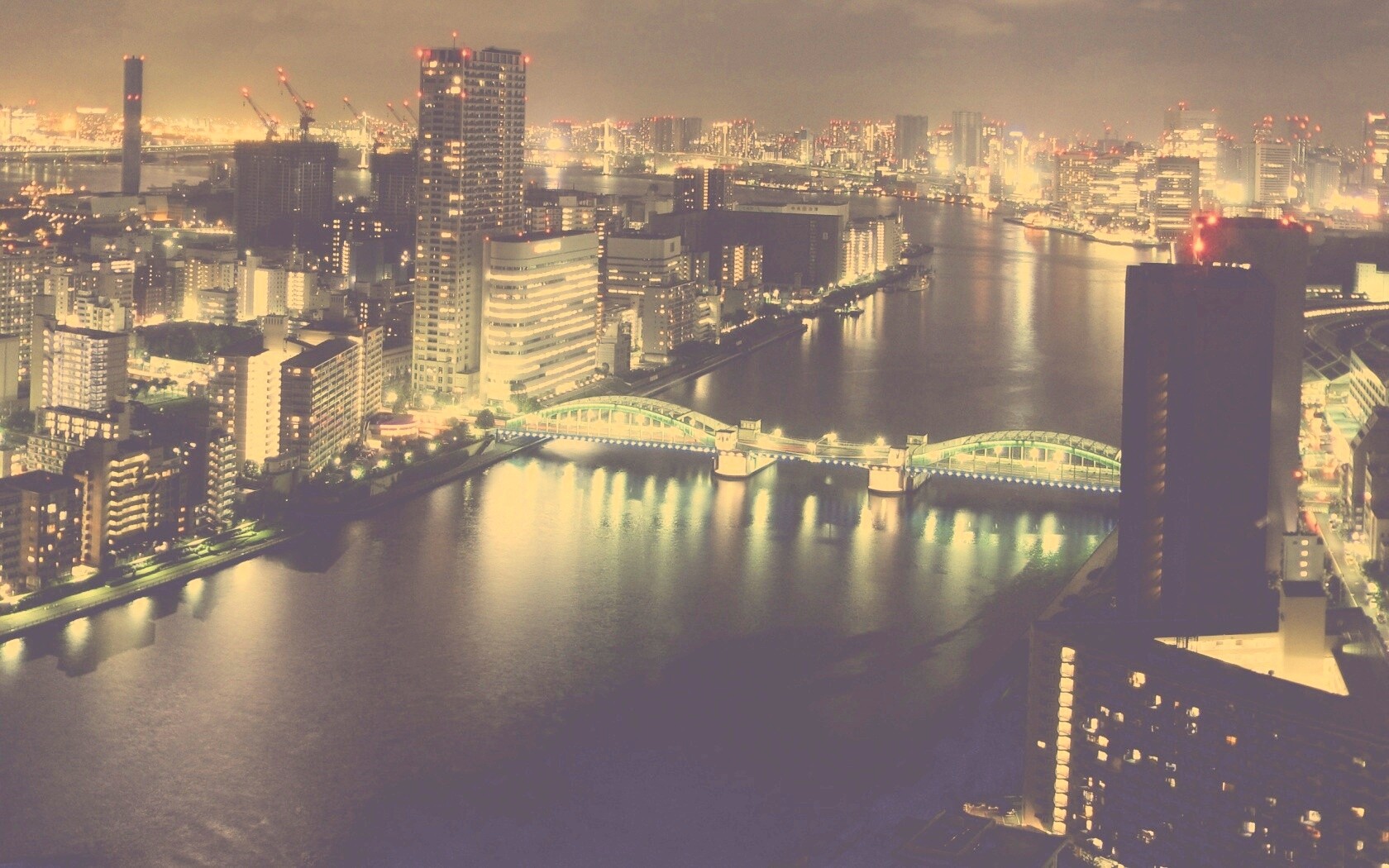 Ночной город обои