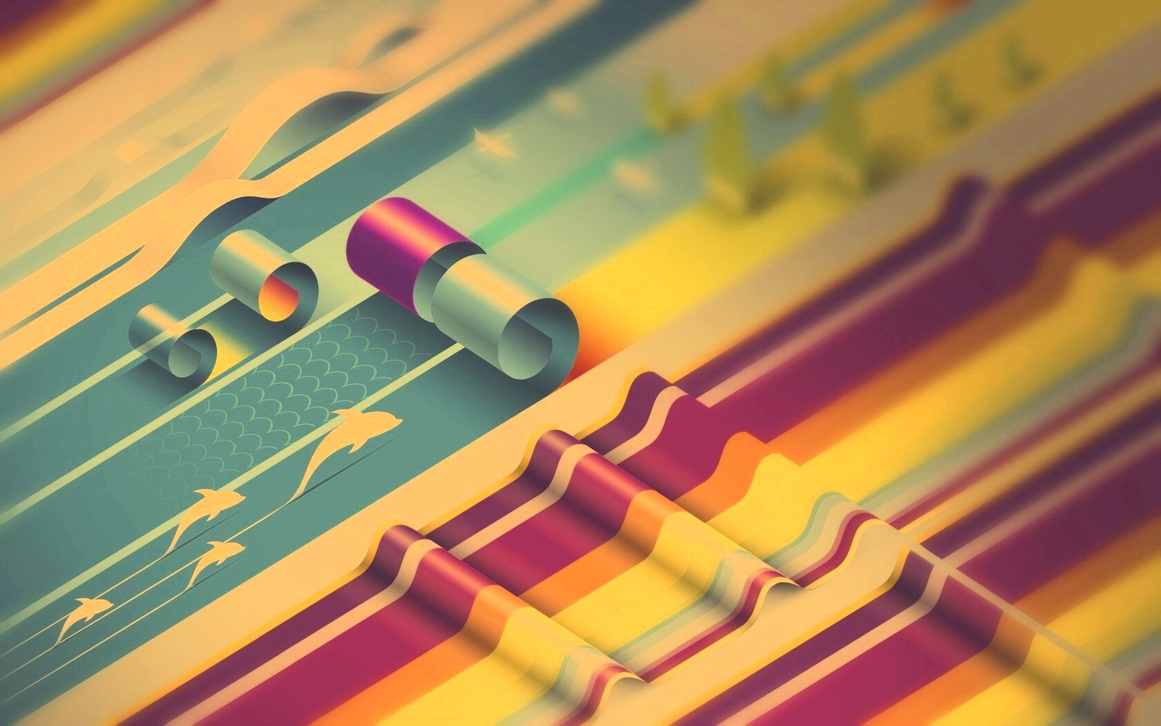 Аппликация из цветной бумаги обои