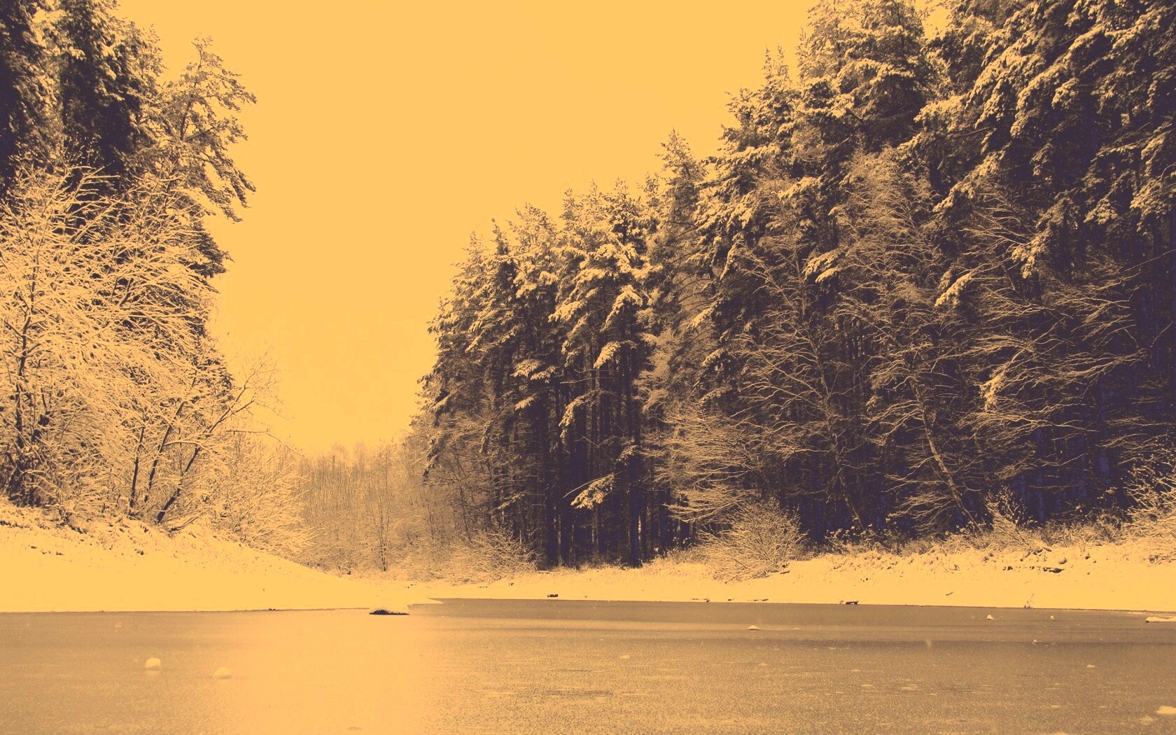 Зимняя дорога обои