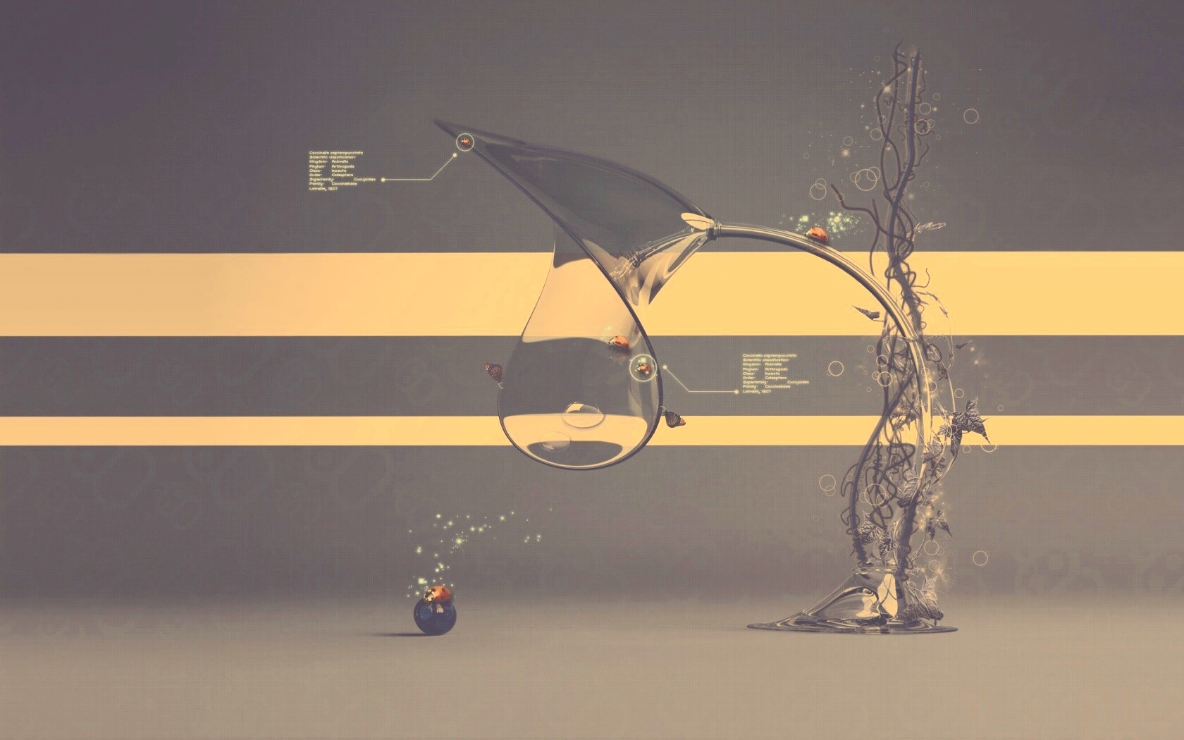 Футуристическая стеклянная лампа обои