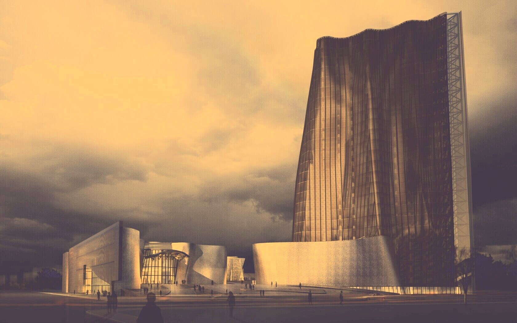 Здание обои