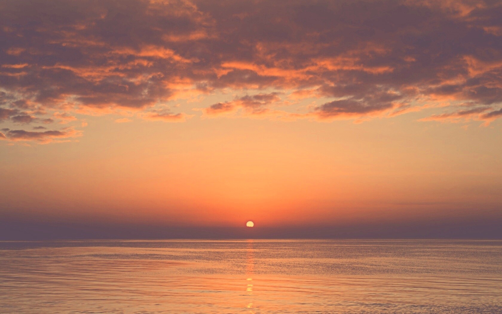 Багровый закат обои