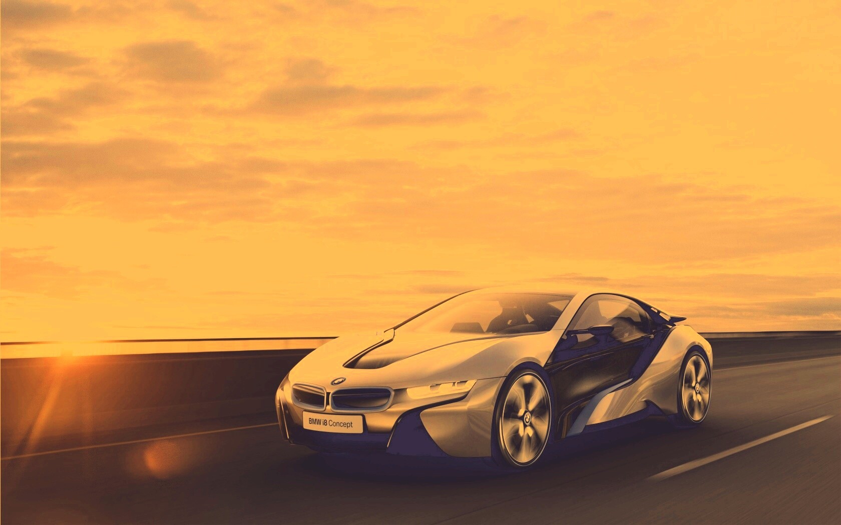 Концепт БМВ на дороге обои