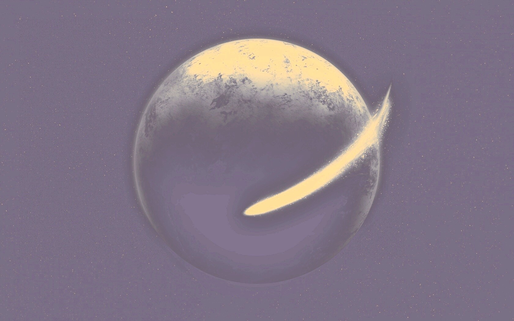 Комента облетает планету обои