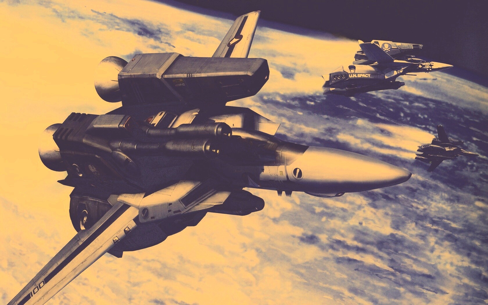 Эскадрилия легких космических истребителей обои