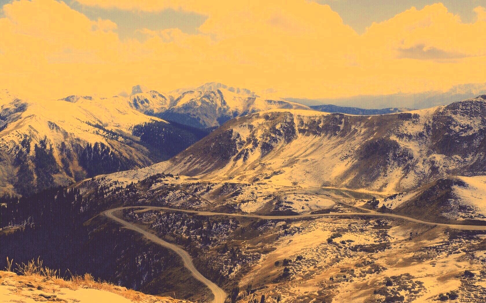 Горная дорога обои