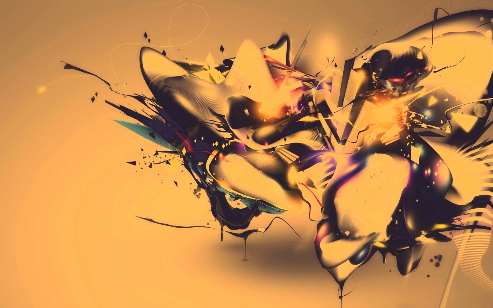 Яркая абстракция обои