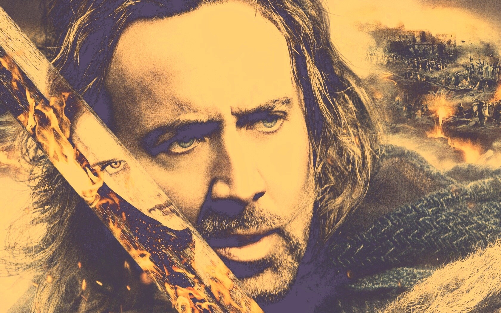 Николас Кейдж в фильме Время ведьм обои