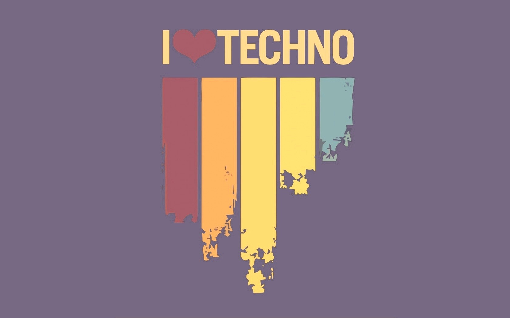 Я люблю техно обои