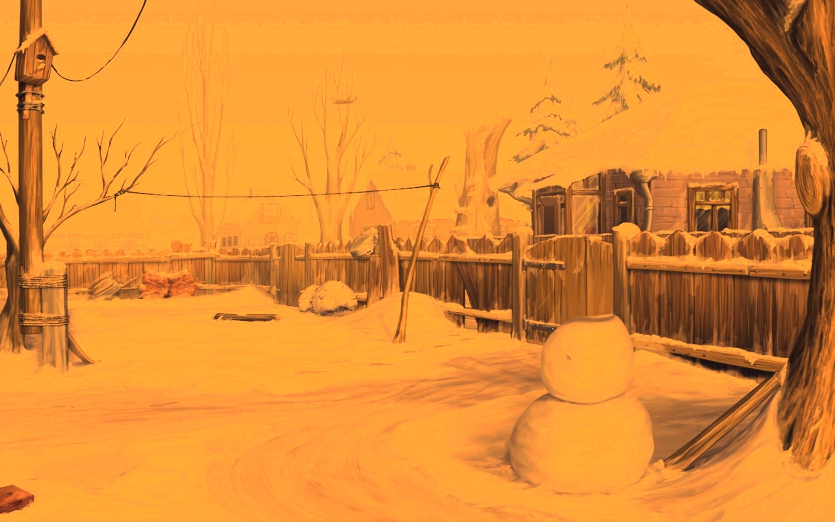 Снеговик обои