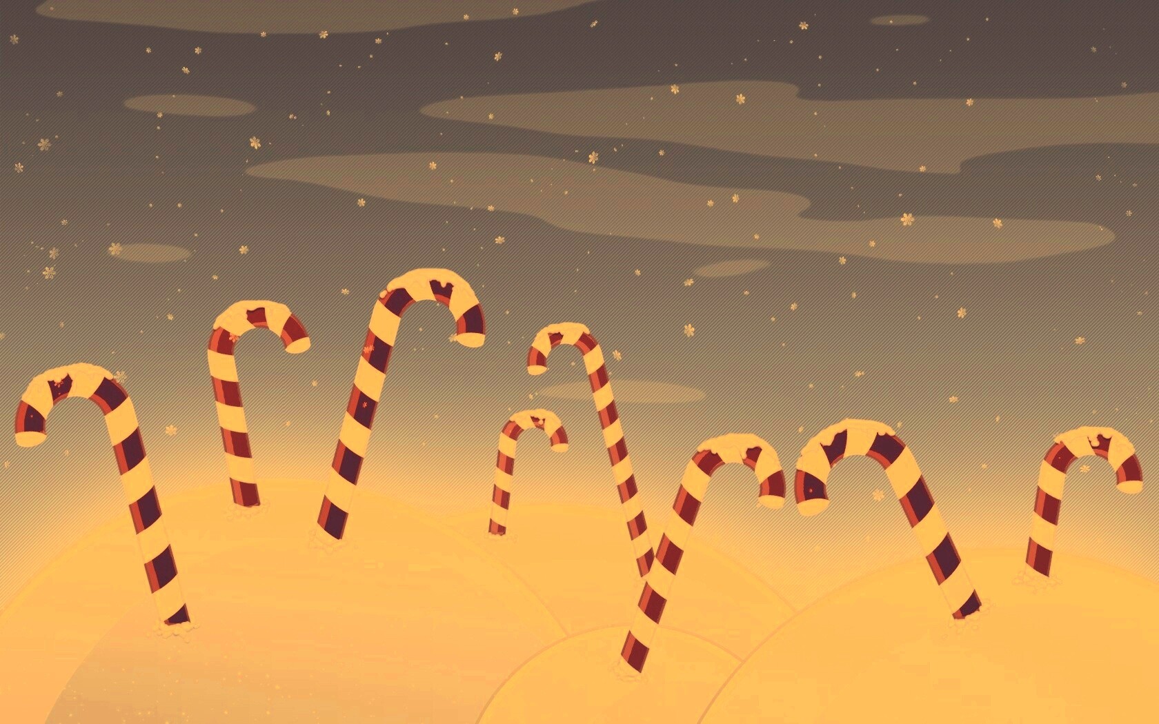 Леденцы в сугробах обои