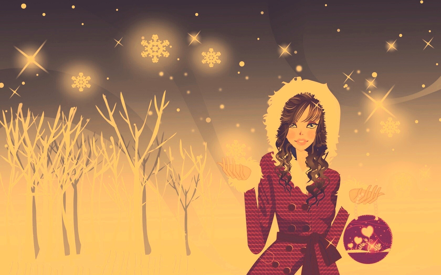 Модный новый год обои