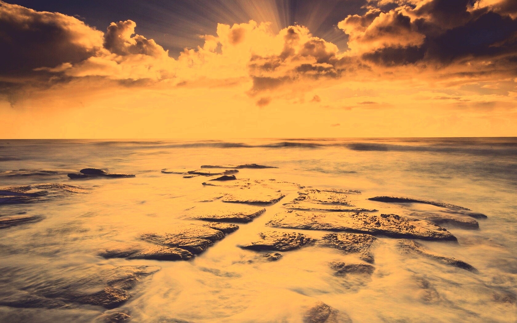 Море в HDR обои