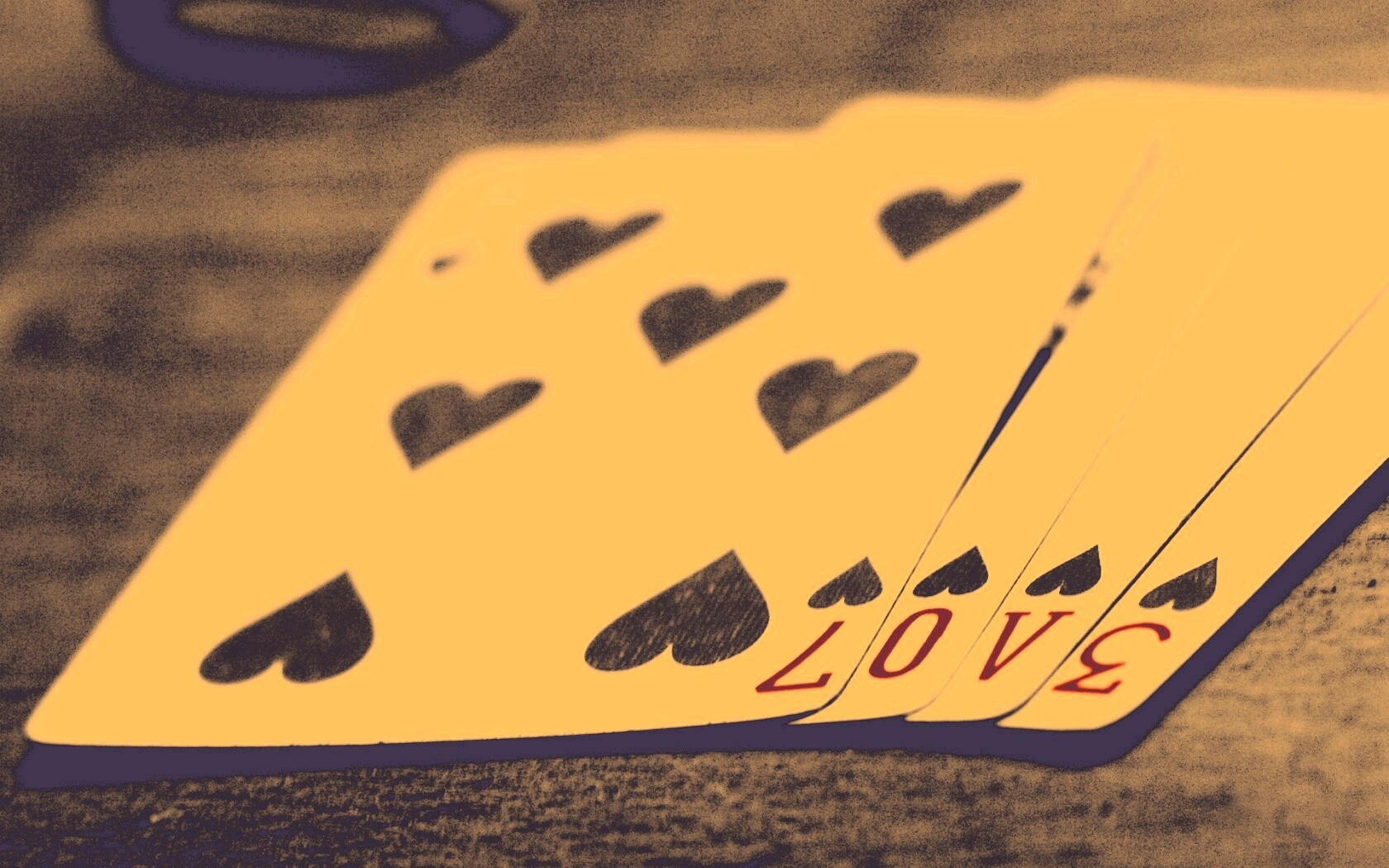 Любовь и карты обои